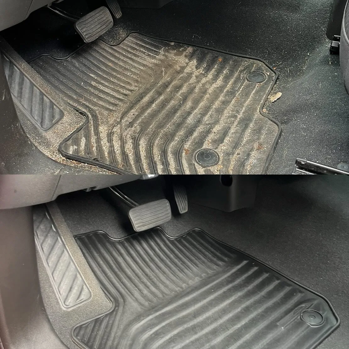 Interior Detailing Before and after for Ormond Truck Customer